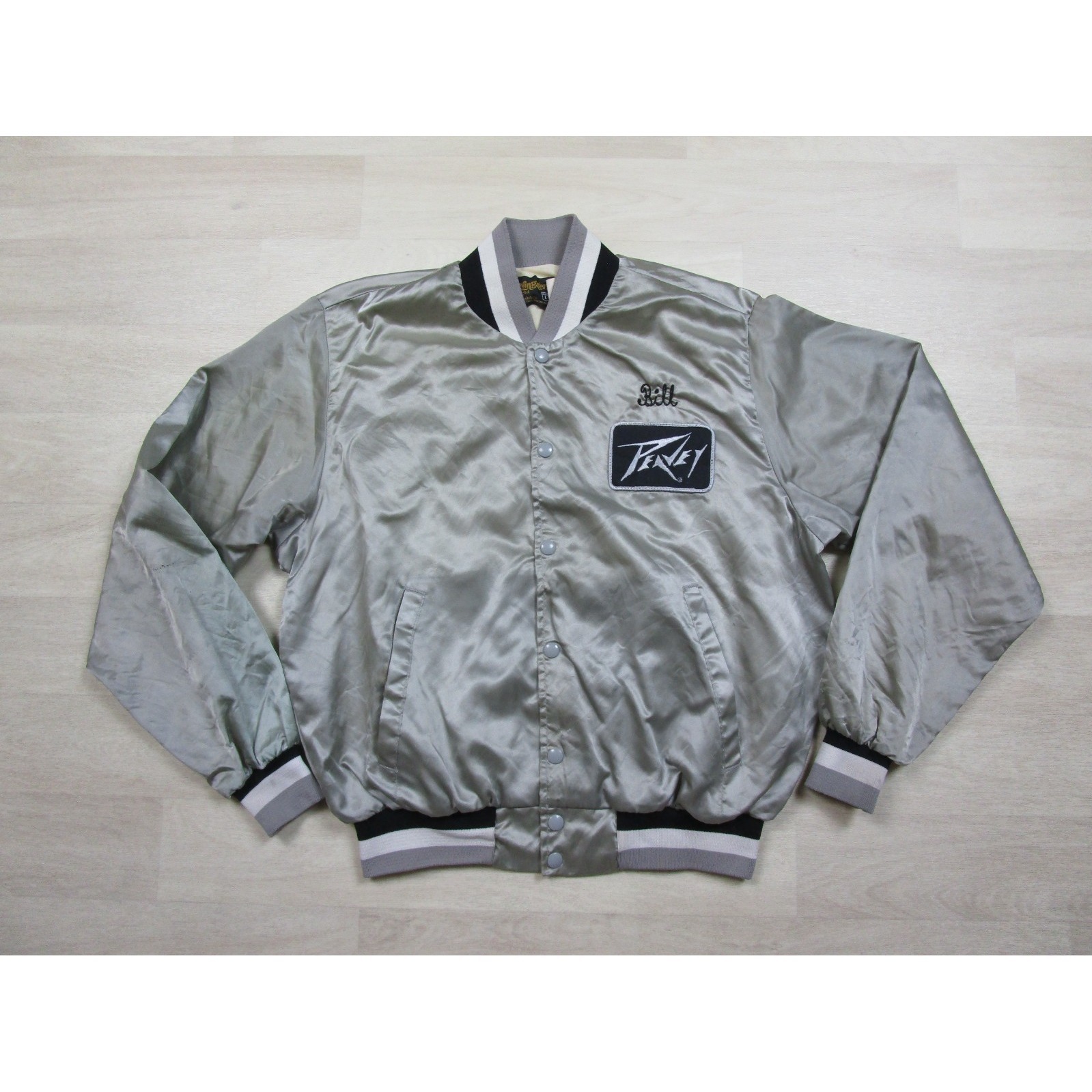 Vintage Swingster Jacket (L) Satin Bomber Peavy Guitars Southwind Band Bill
